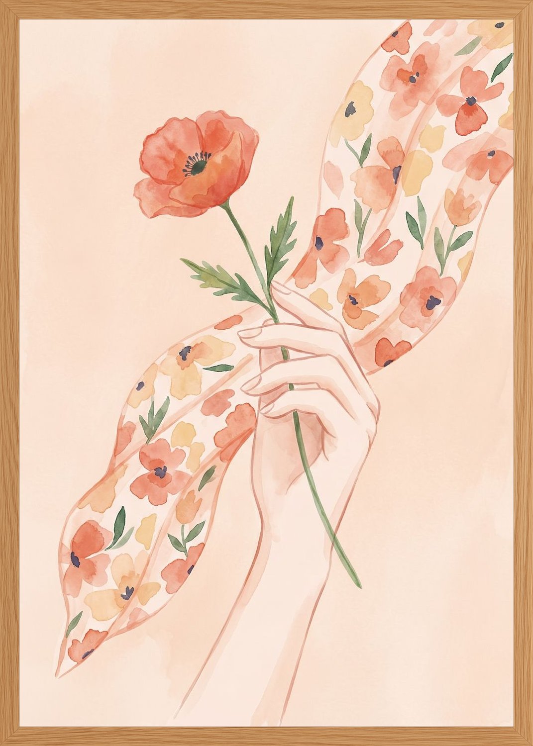 Poster in oak frame
