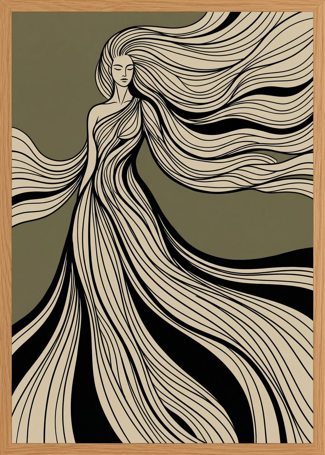 Poster in oak frame