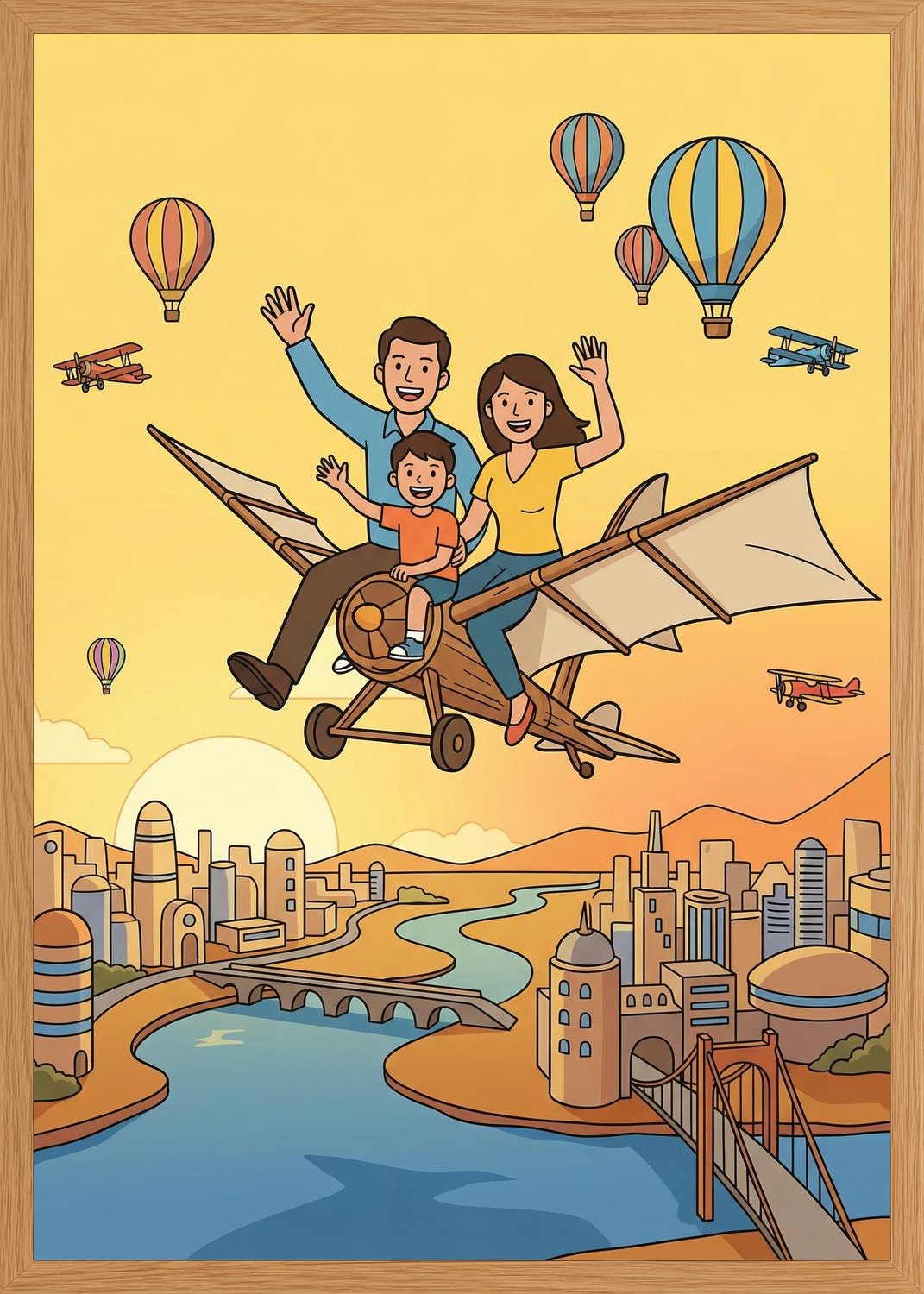 Poster in oak frame