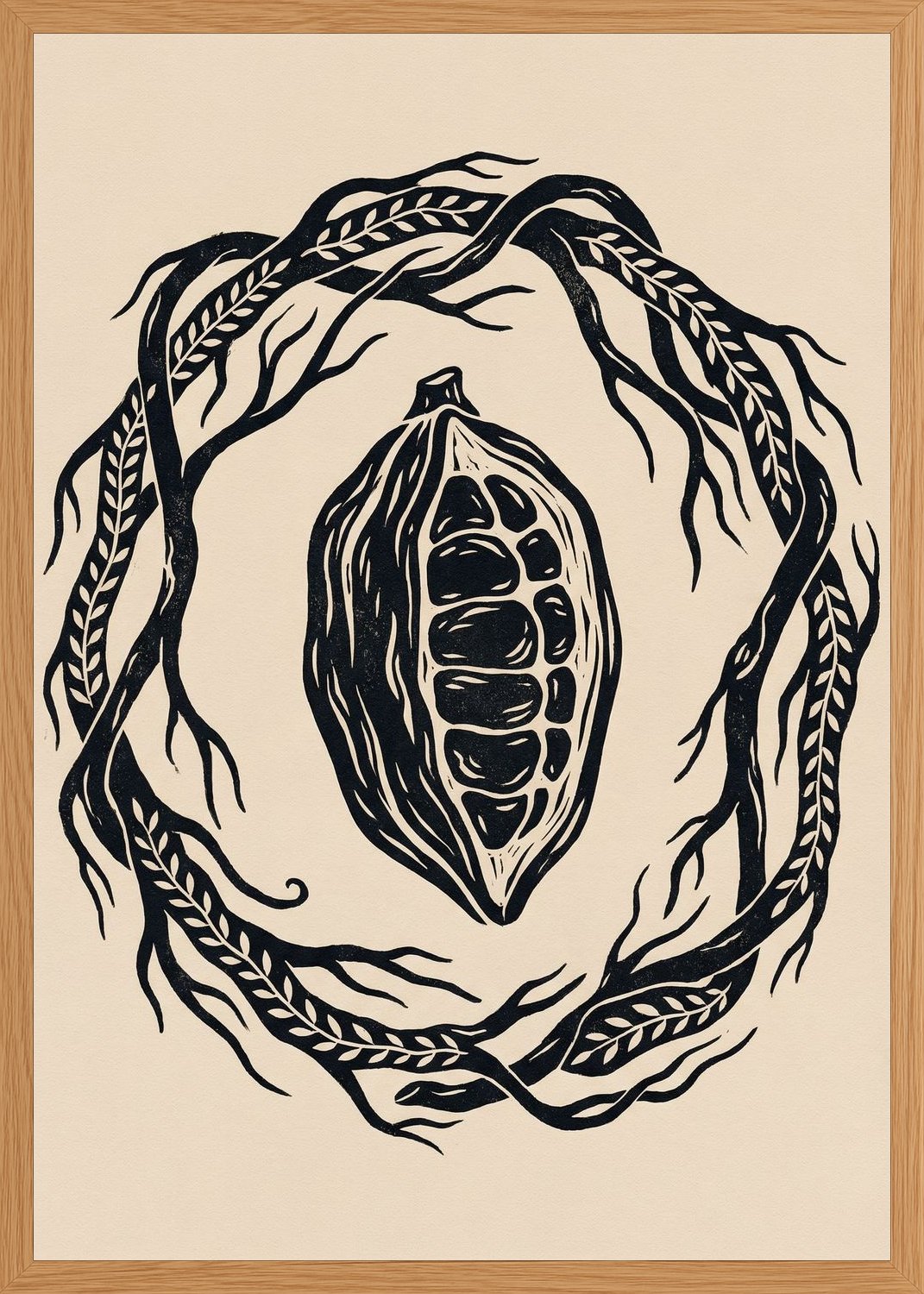 Poster in oak frame