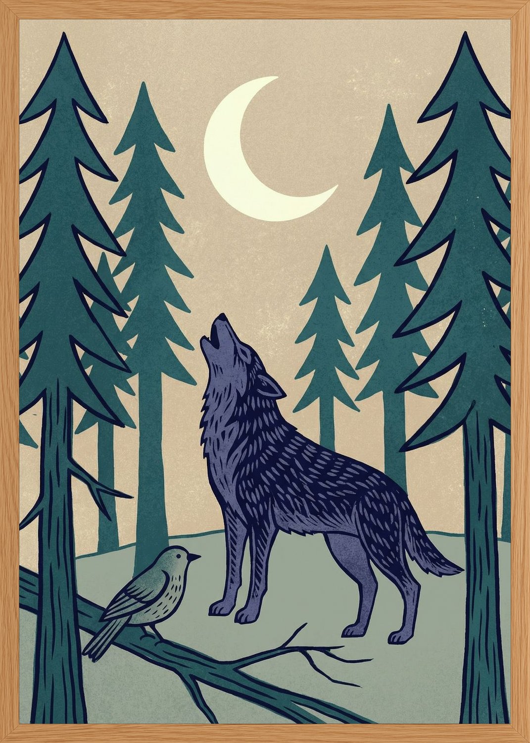 Poster in oak frame