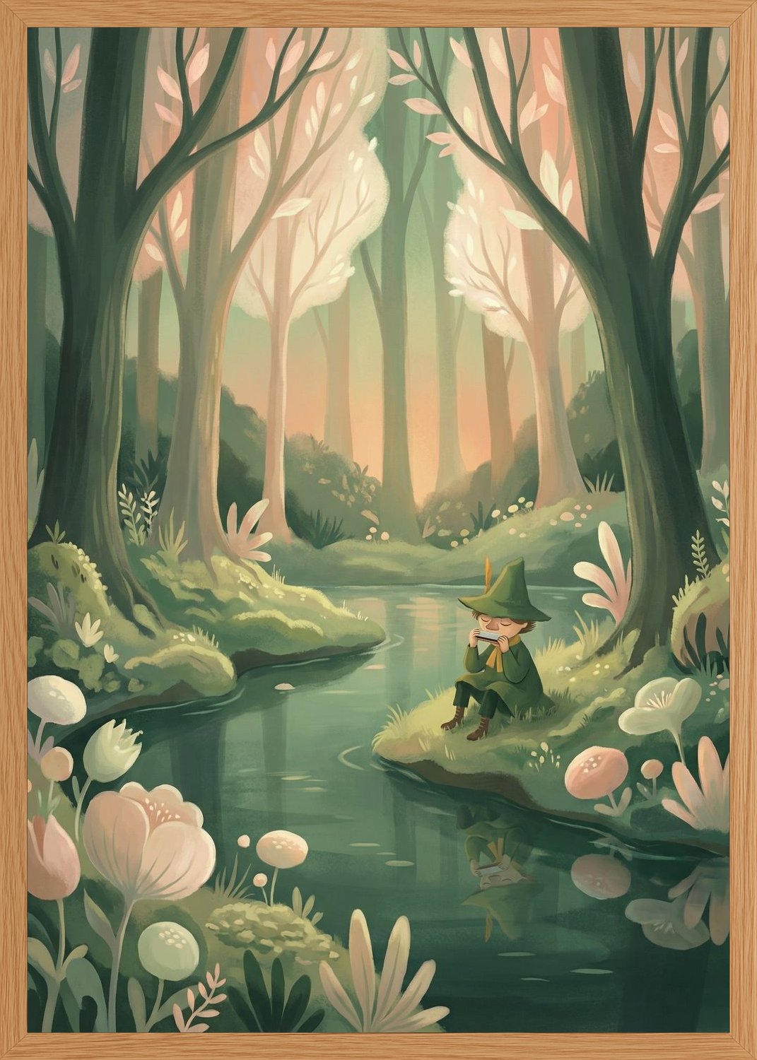 Poster in oak frame