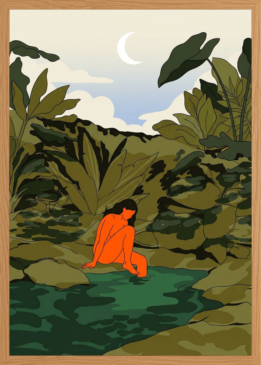 Poster in oak frame