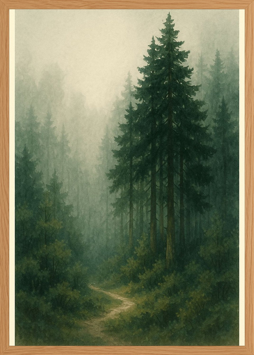 Poster in oak frame