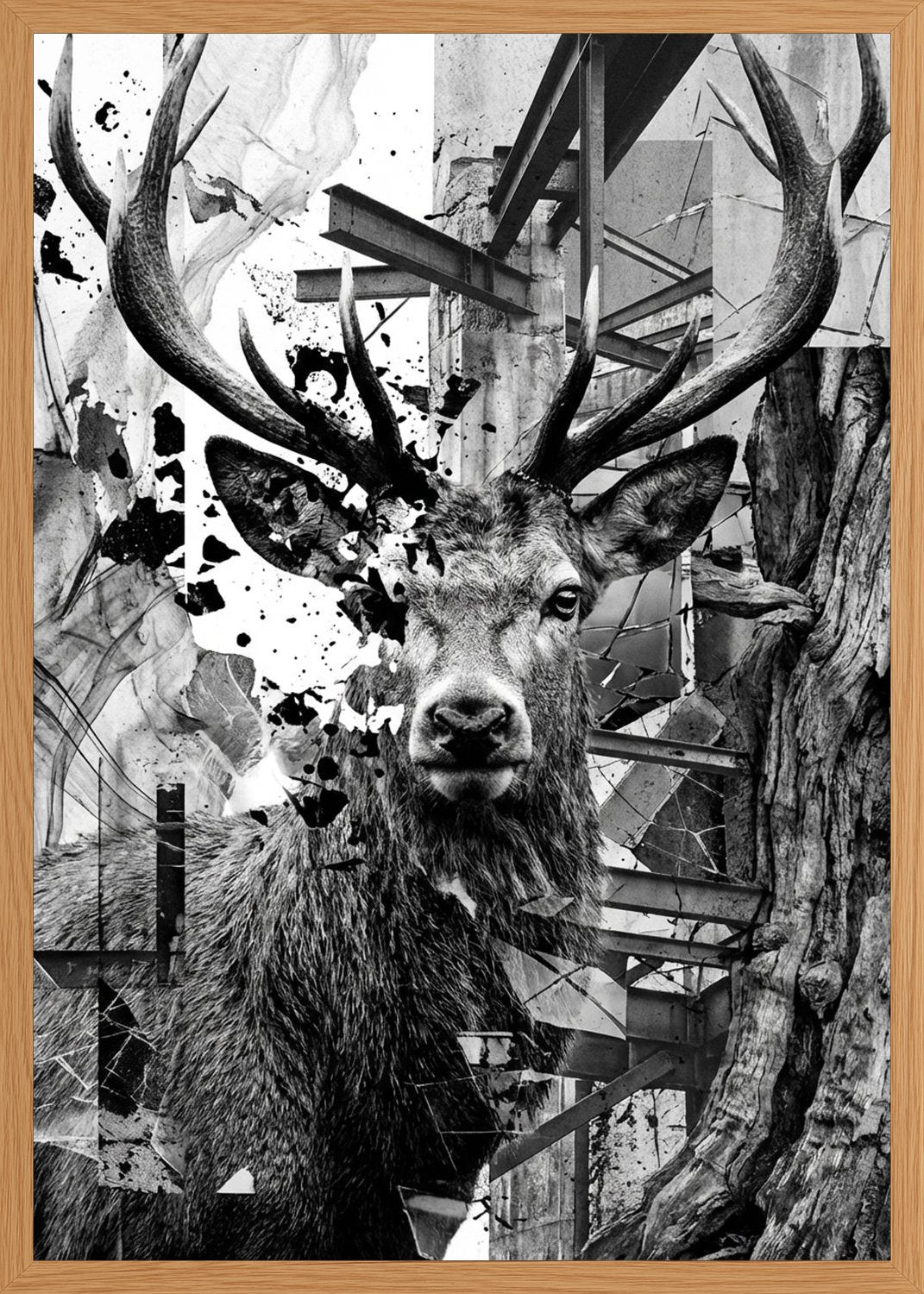 Poster in oak frame
