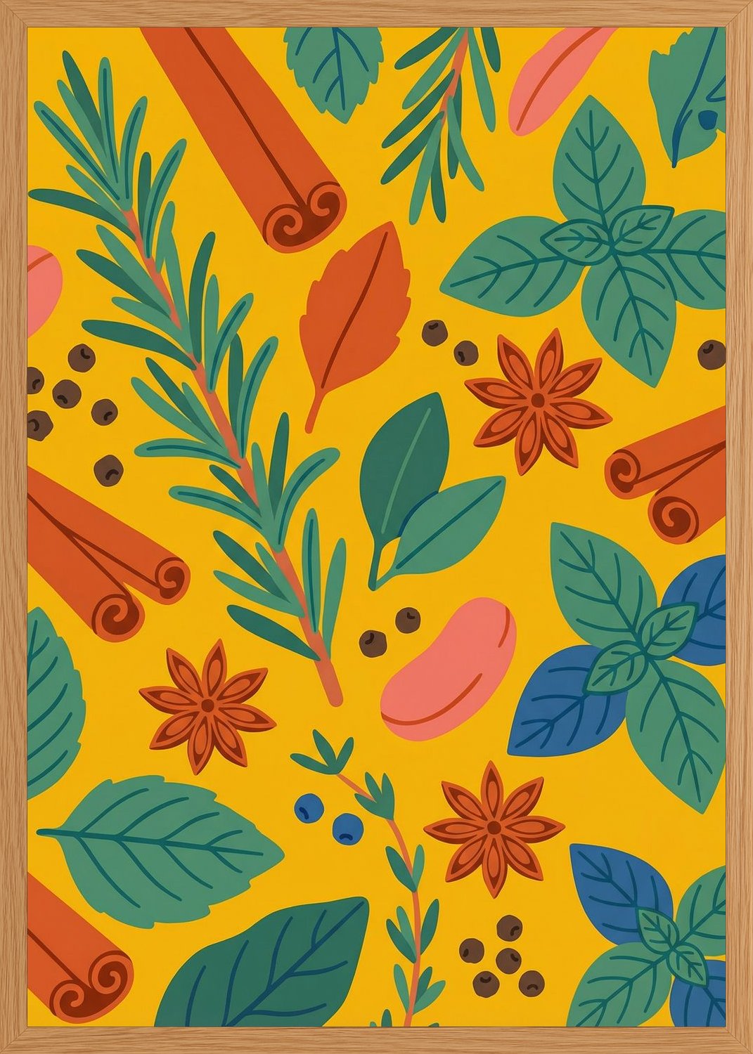 Poster in oak frame