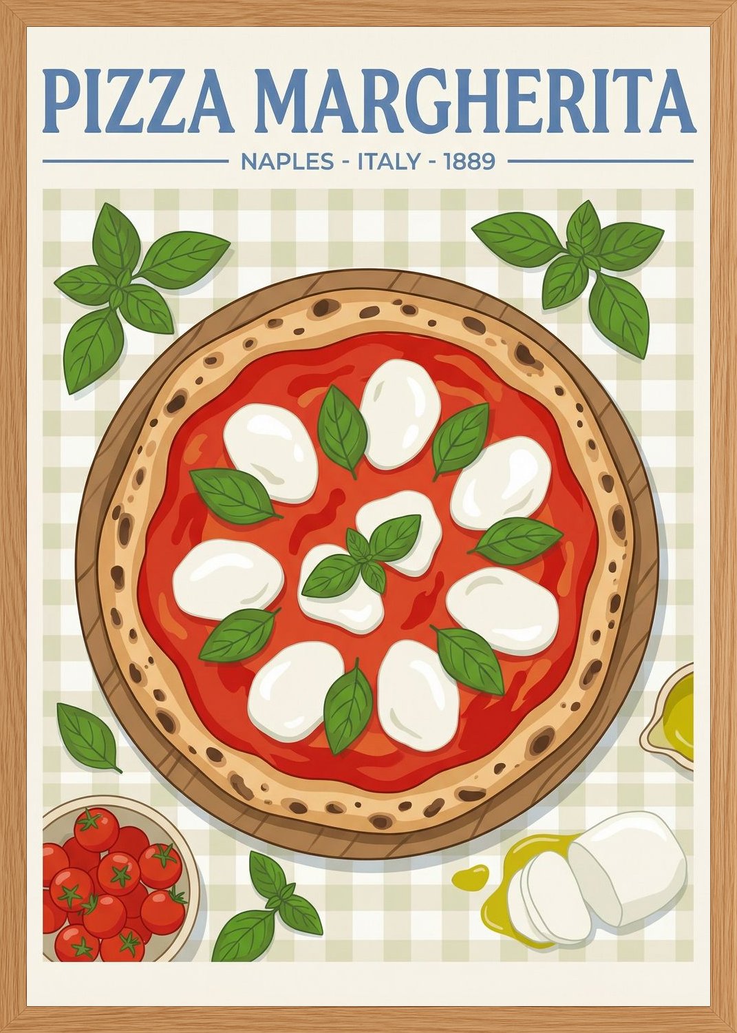 Poster in oak frame