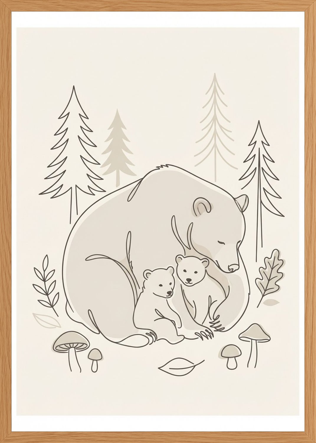 Poster in oak frame