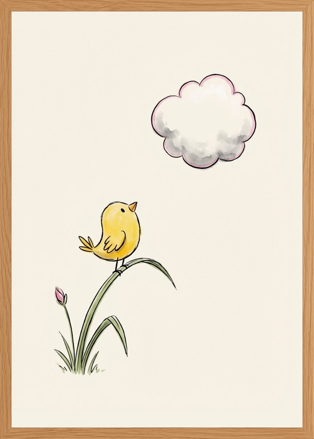 Poster in oak frame