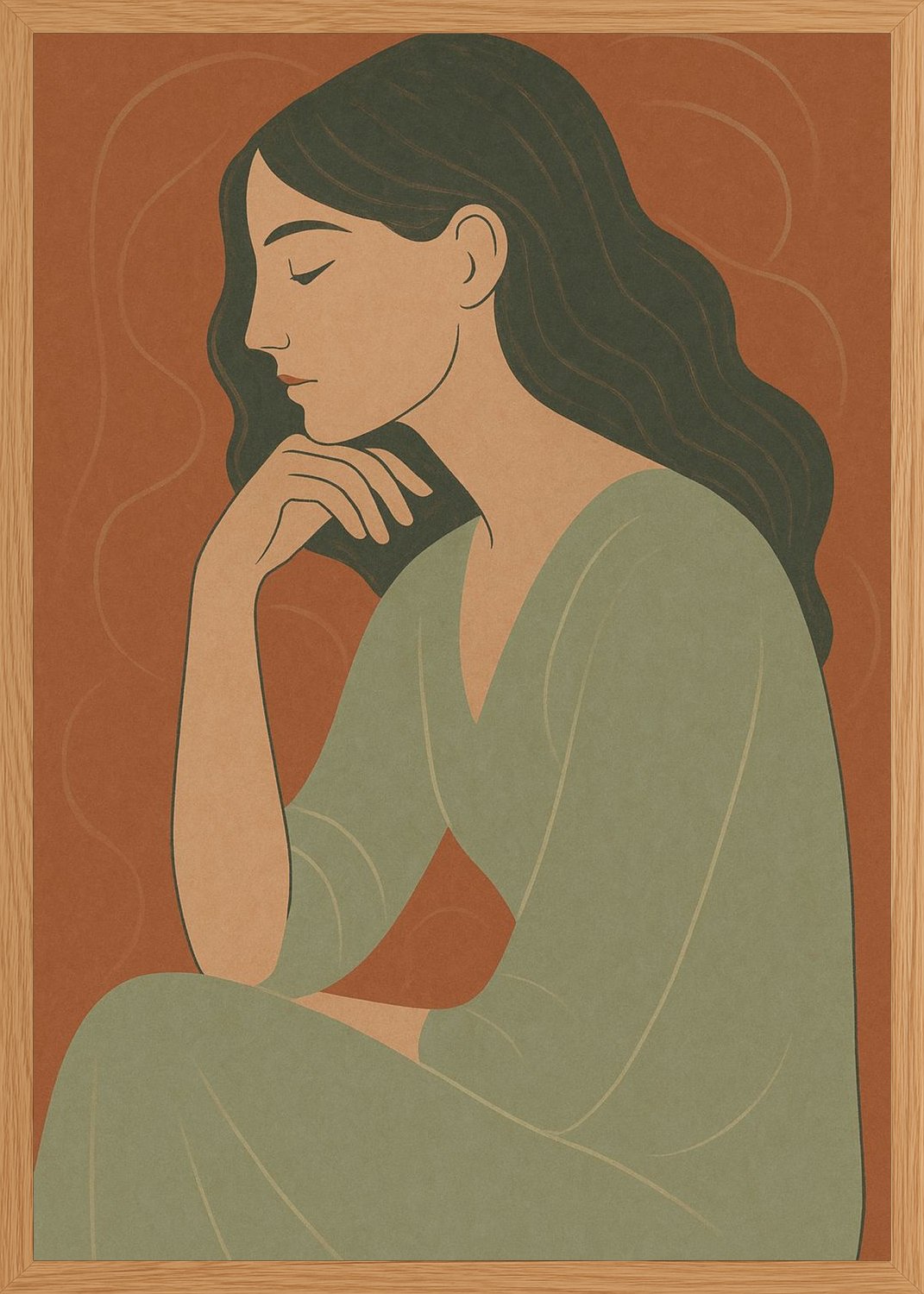 Poster in oak frame