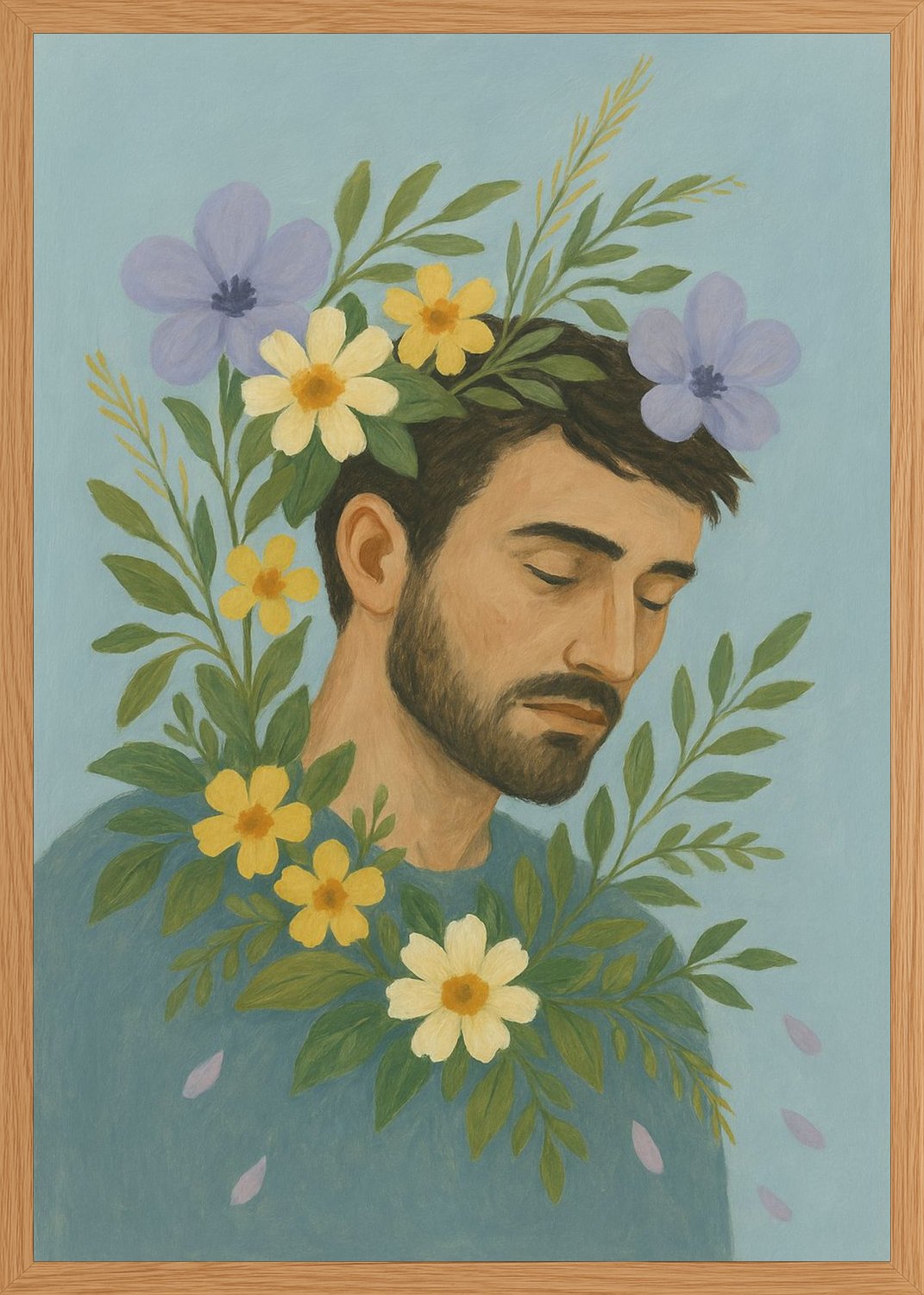 Poster in oak frame