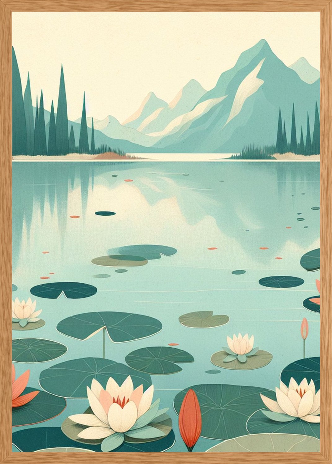Poster in oak frame