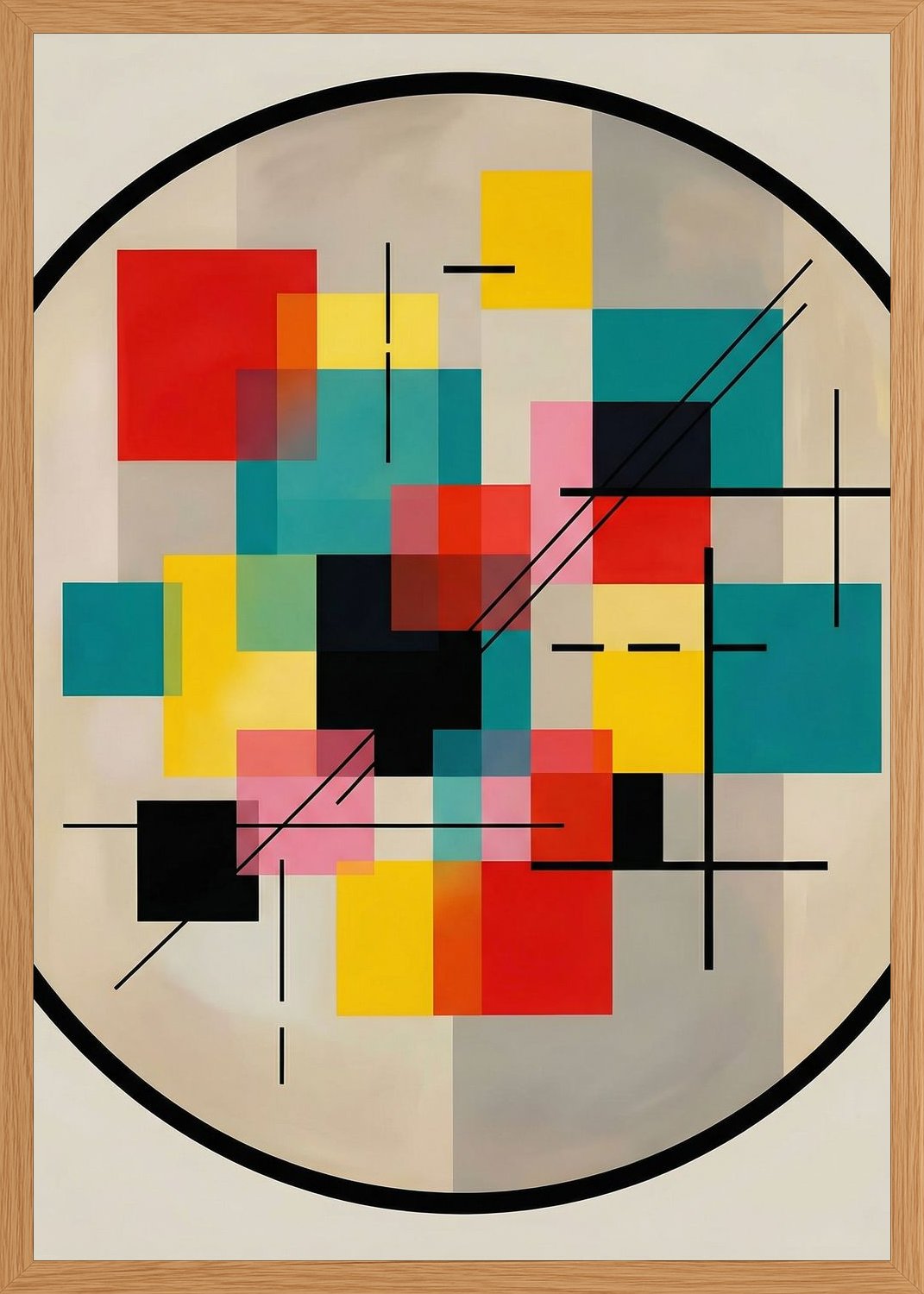 Poster in oak frame