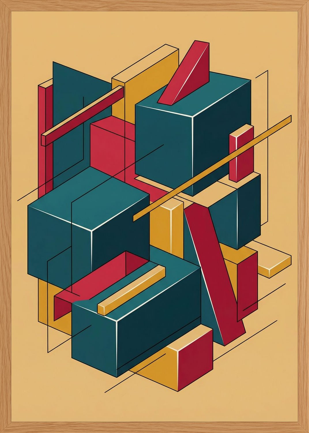 Poster in oak frame