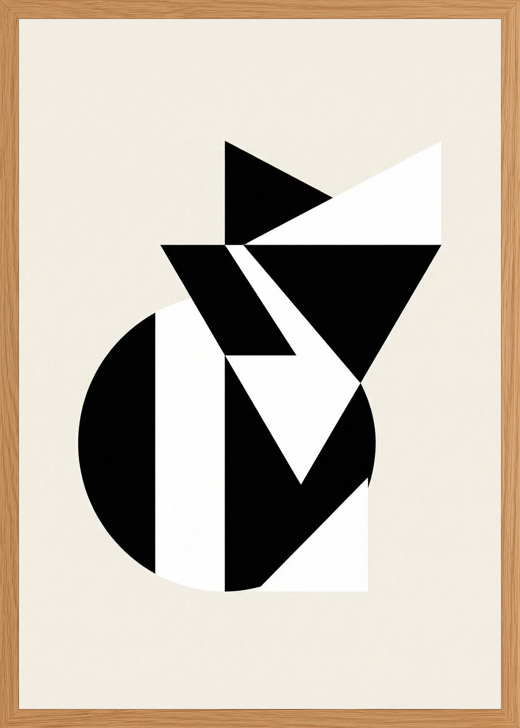 Poster in oak frame