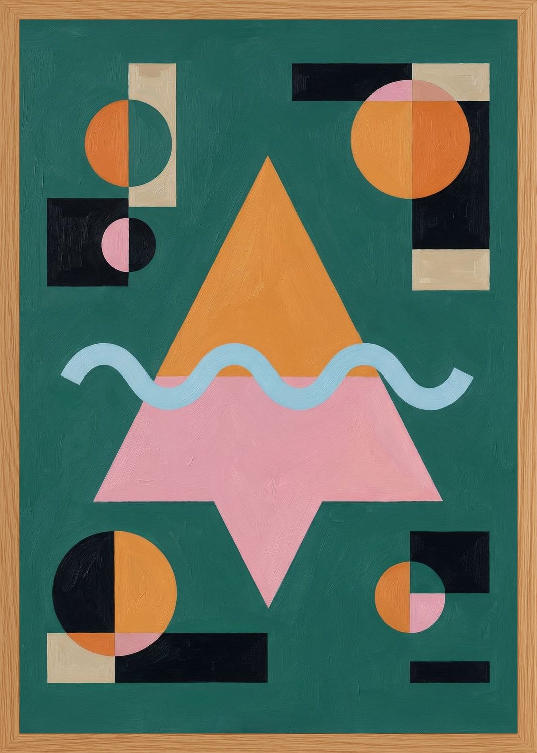 Poster in oak frame