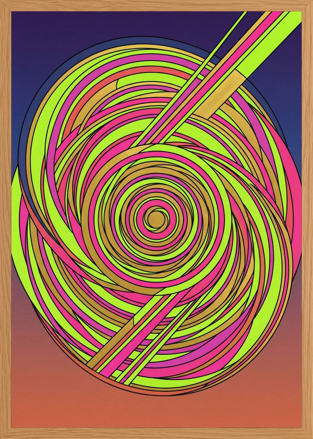 Poster in oak frame