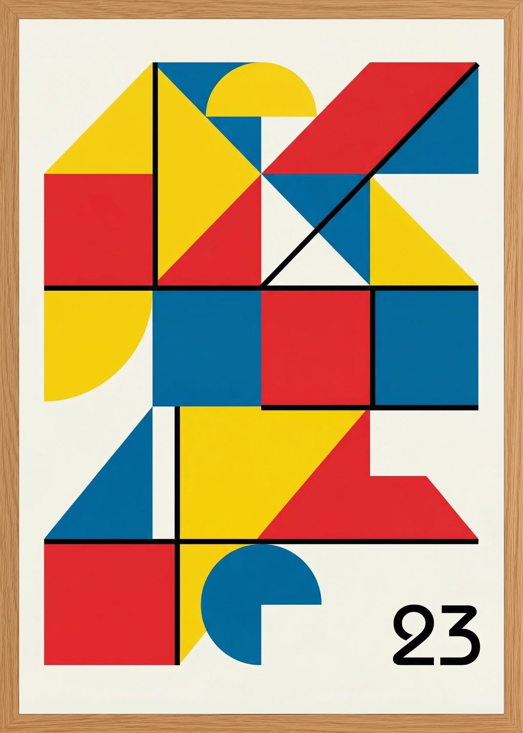 Poster in oak frame
