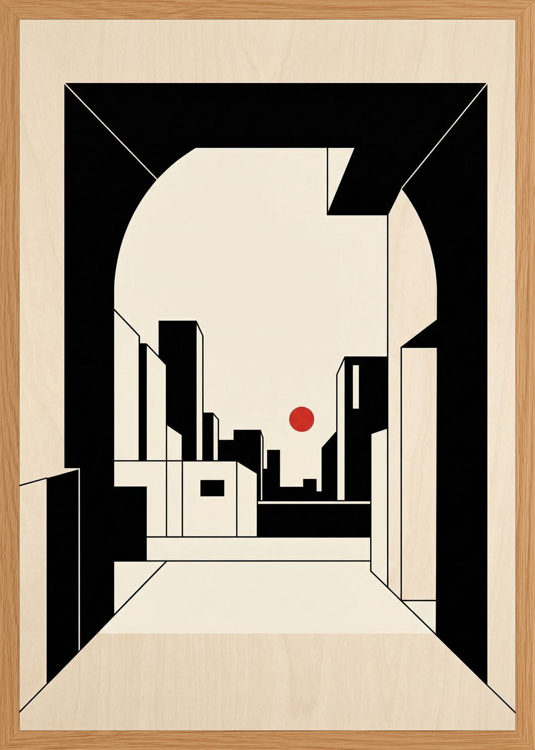 Poster in oak frame