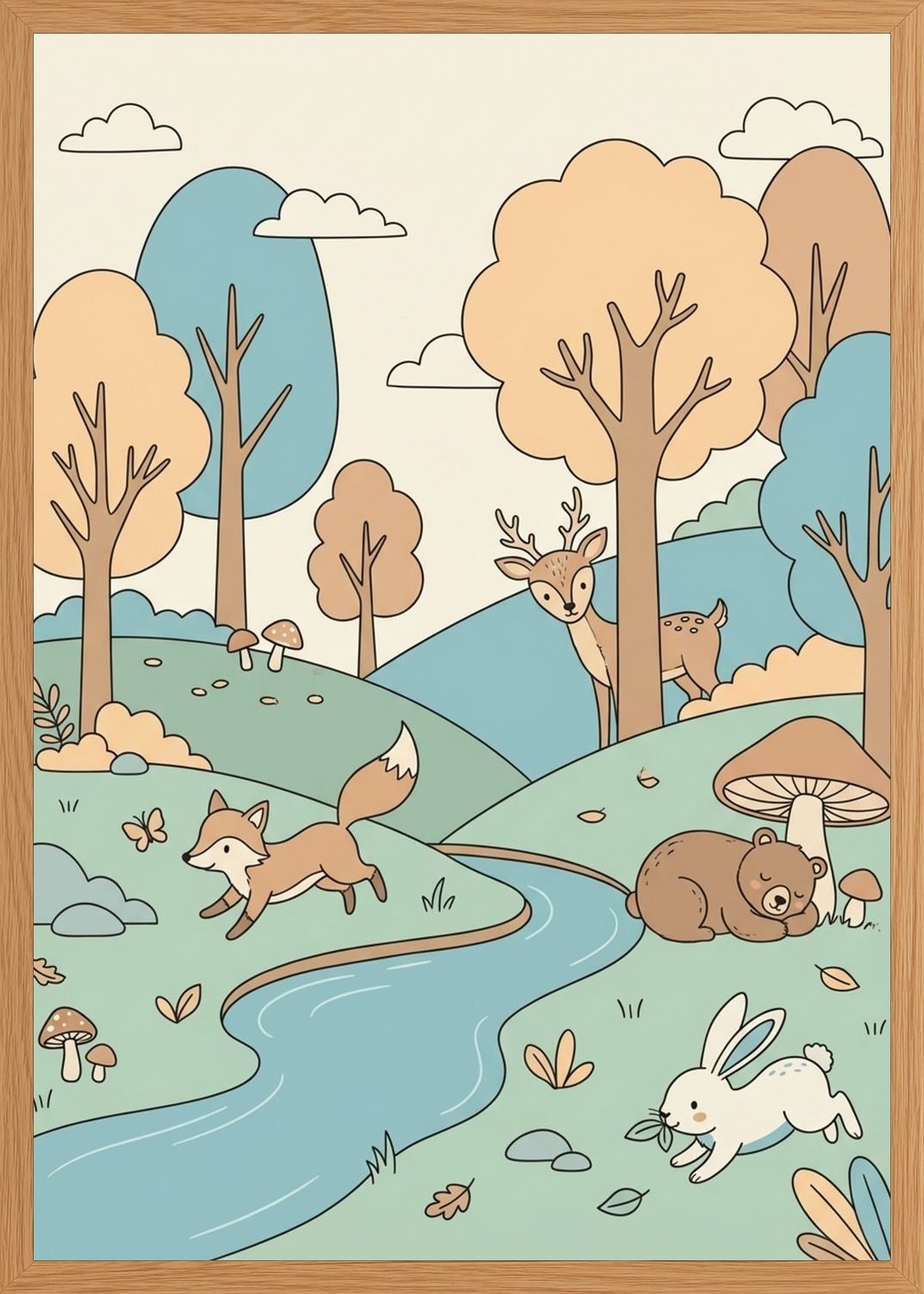 Poster in oak frame