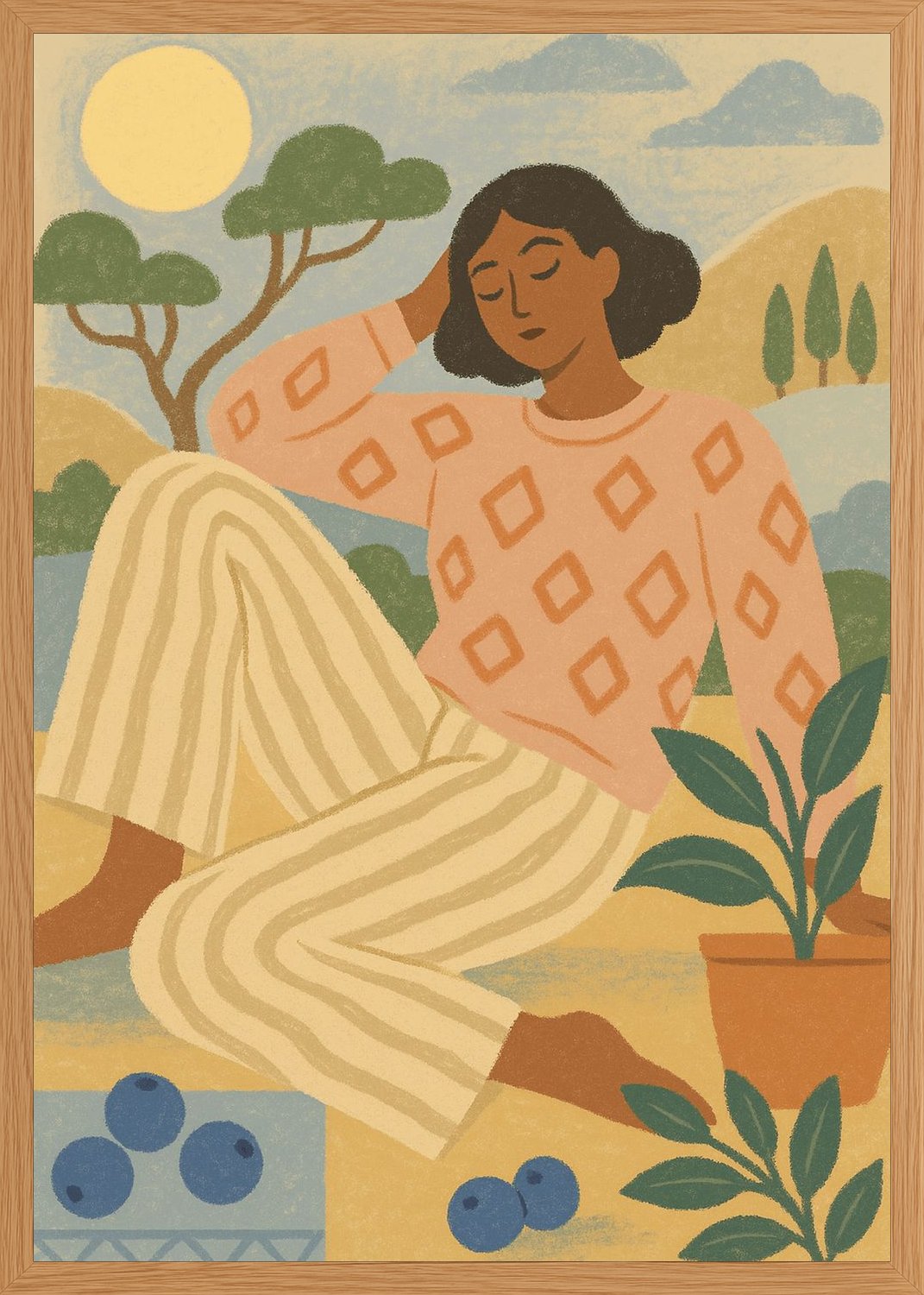 Poster in oak frame