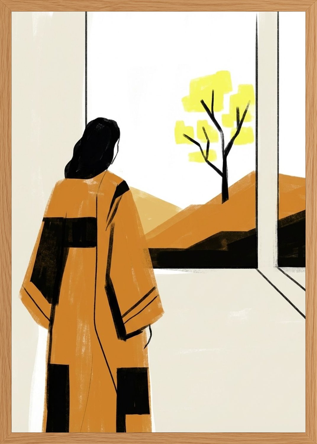 Poster in oak frame