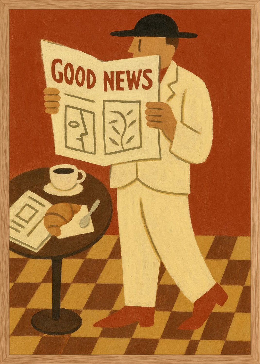 Poster in oak frame