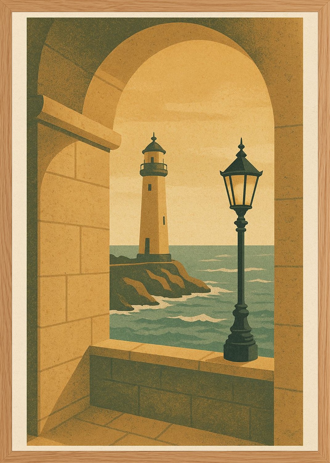 Poster in oak frame