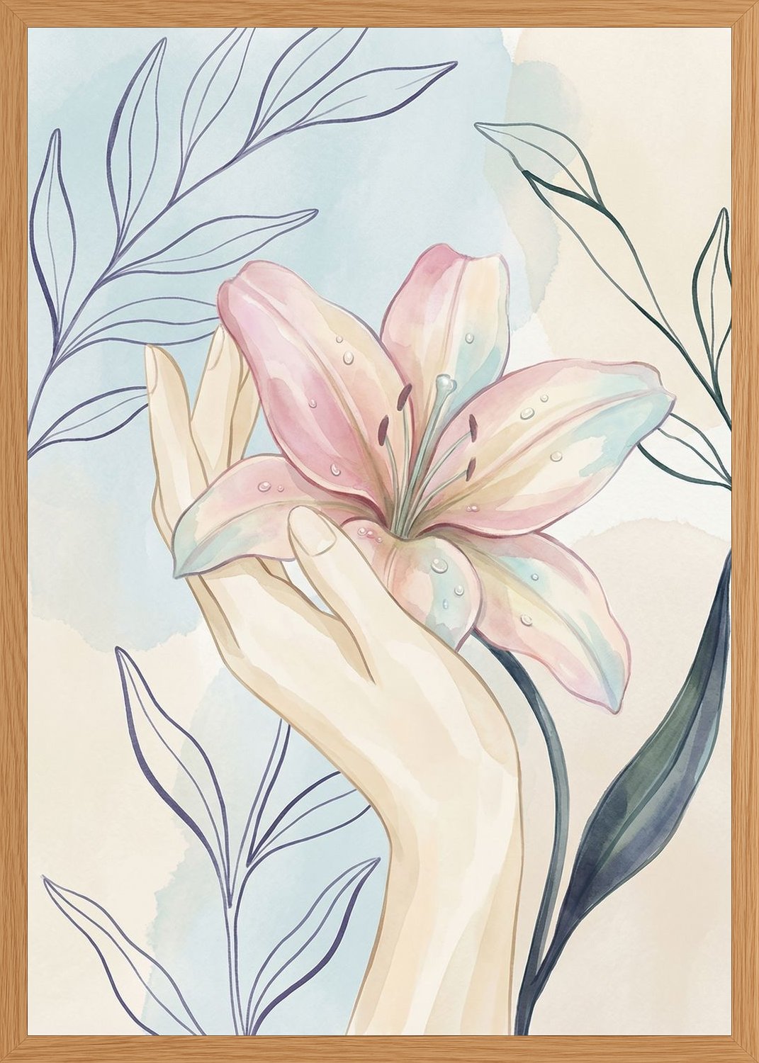 Poster in oak frame