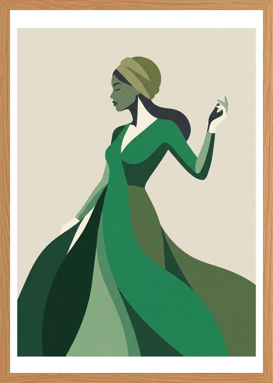 Poster in oak frame