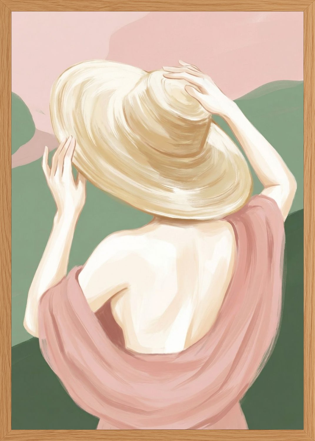 Poster in oak frame