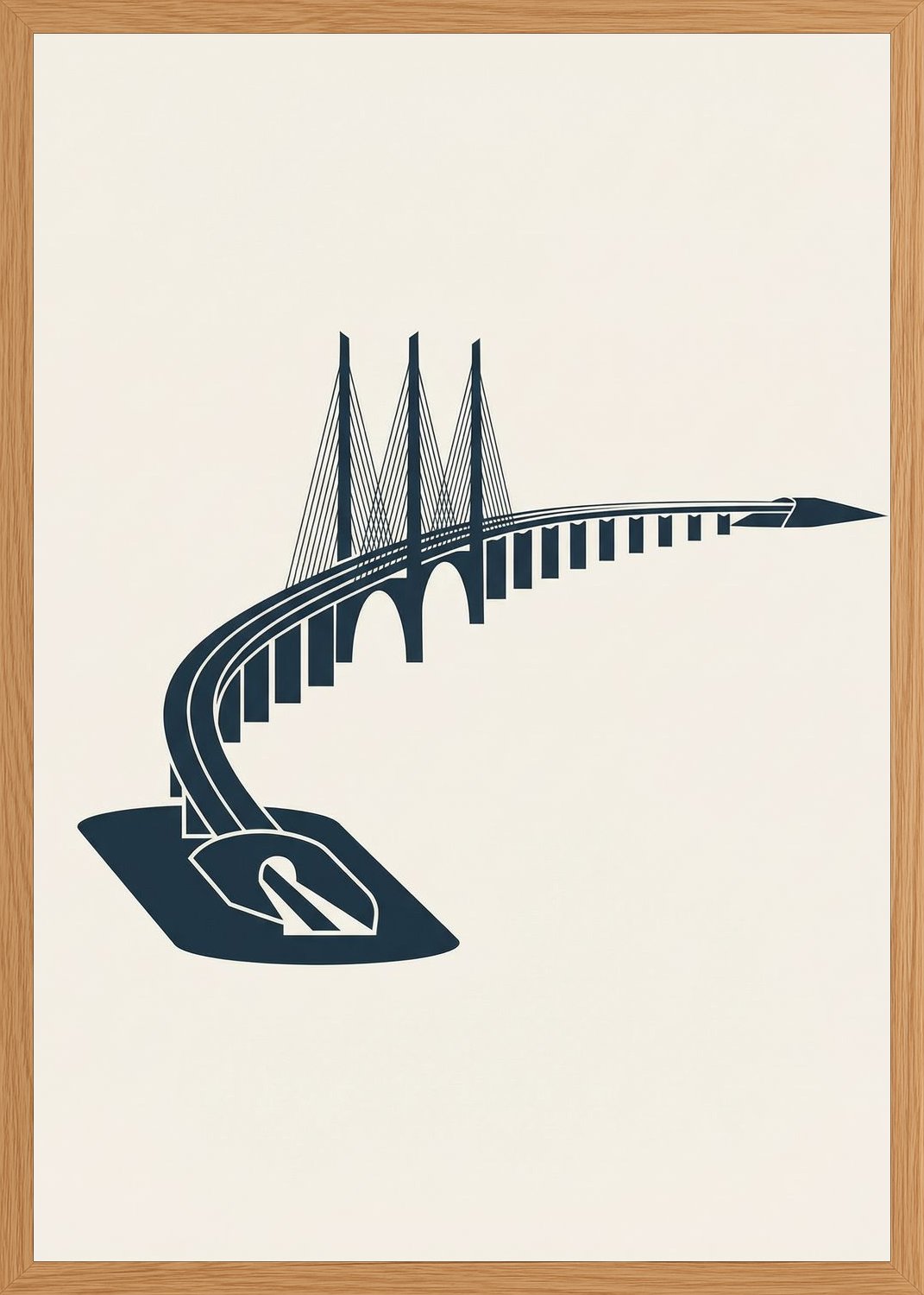 Poster in oak frame