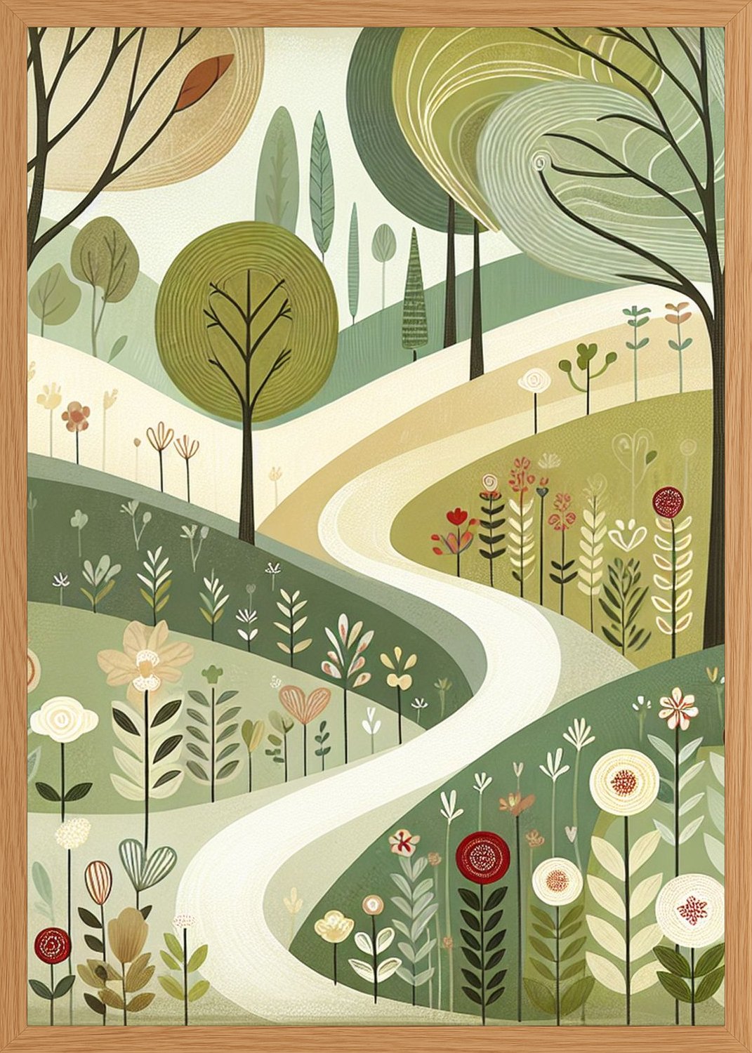 Poster in oak frame