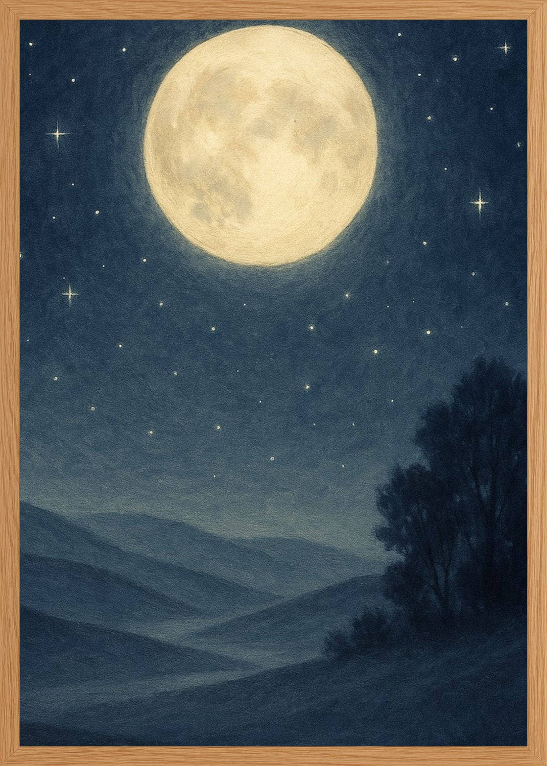 Poster in oak frame