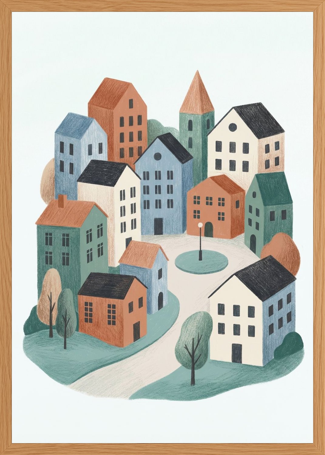 Poster in oak frame