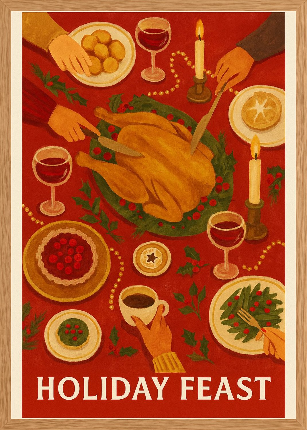 Poster in oak frame