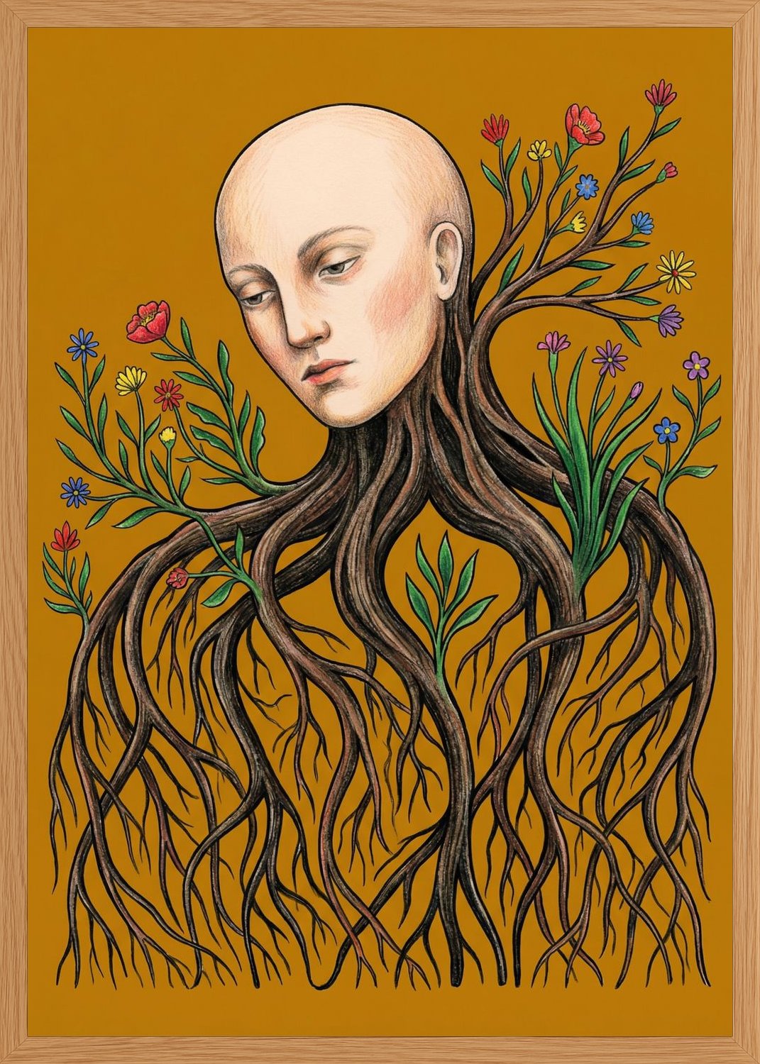 Poster in oak frame