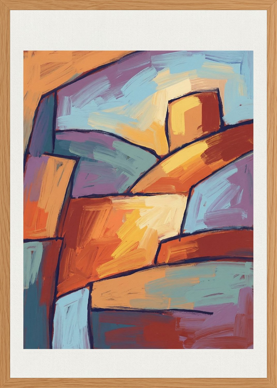 Poster in oak frame