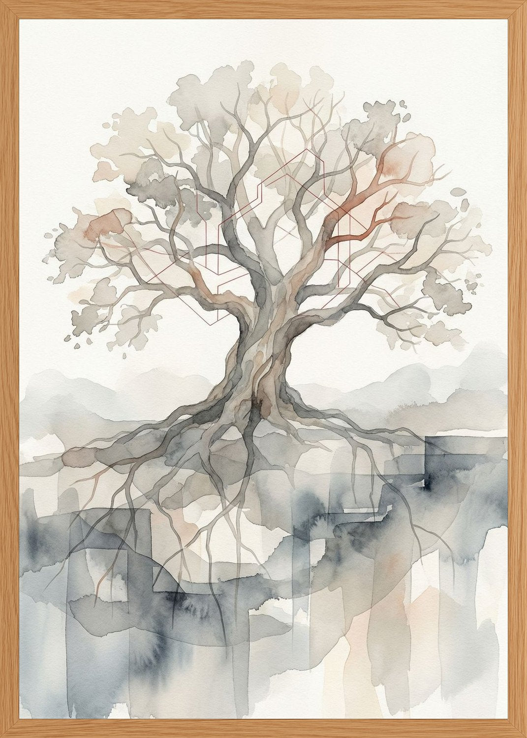 Poster in oak frame