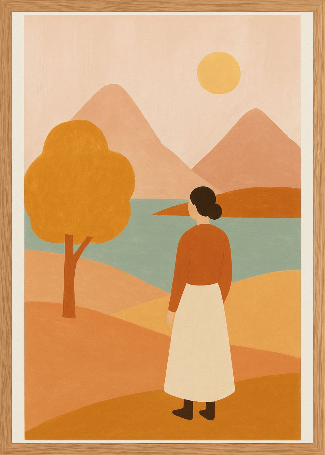 Poster in oak frame