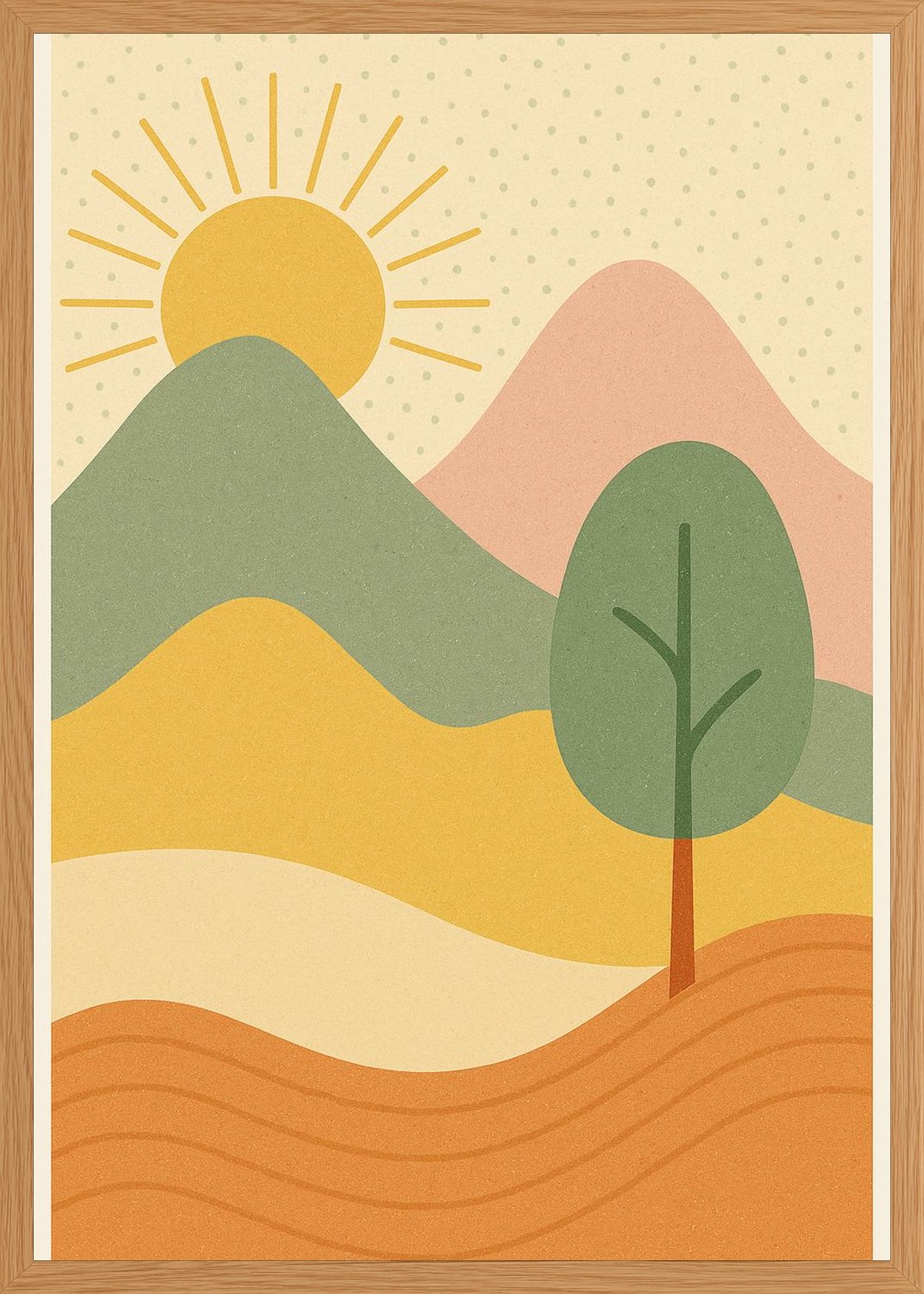 Poster in oak frame