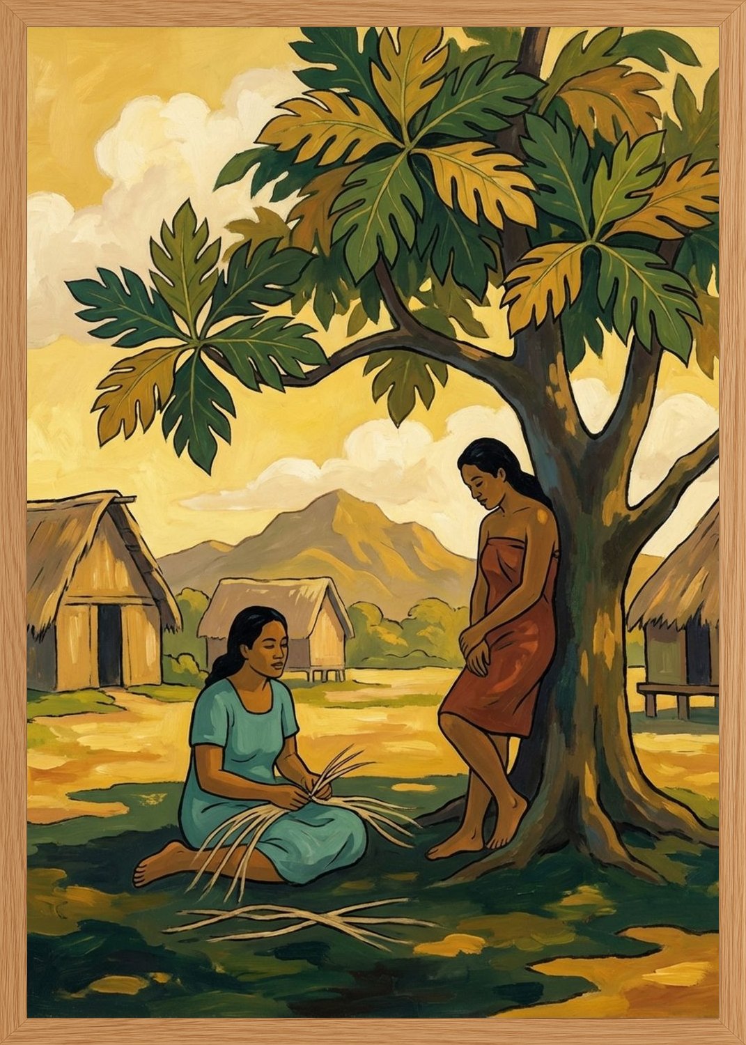 Poster in oak frame