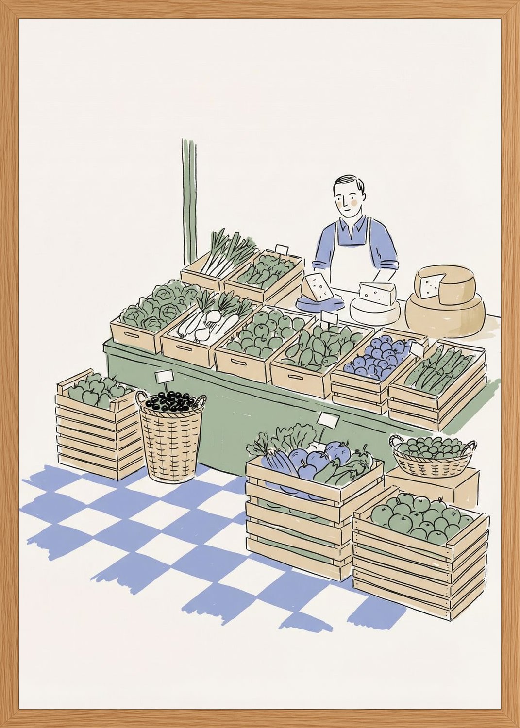 Poster in oak frame