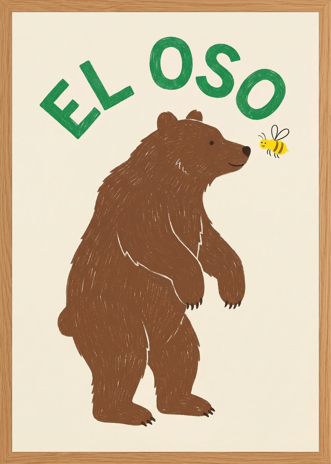 Poster in oak frame