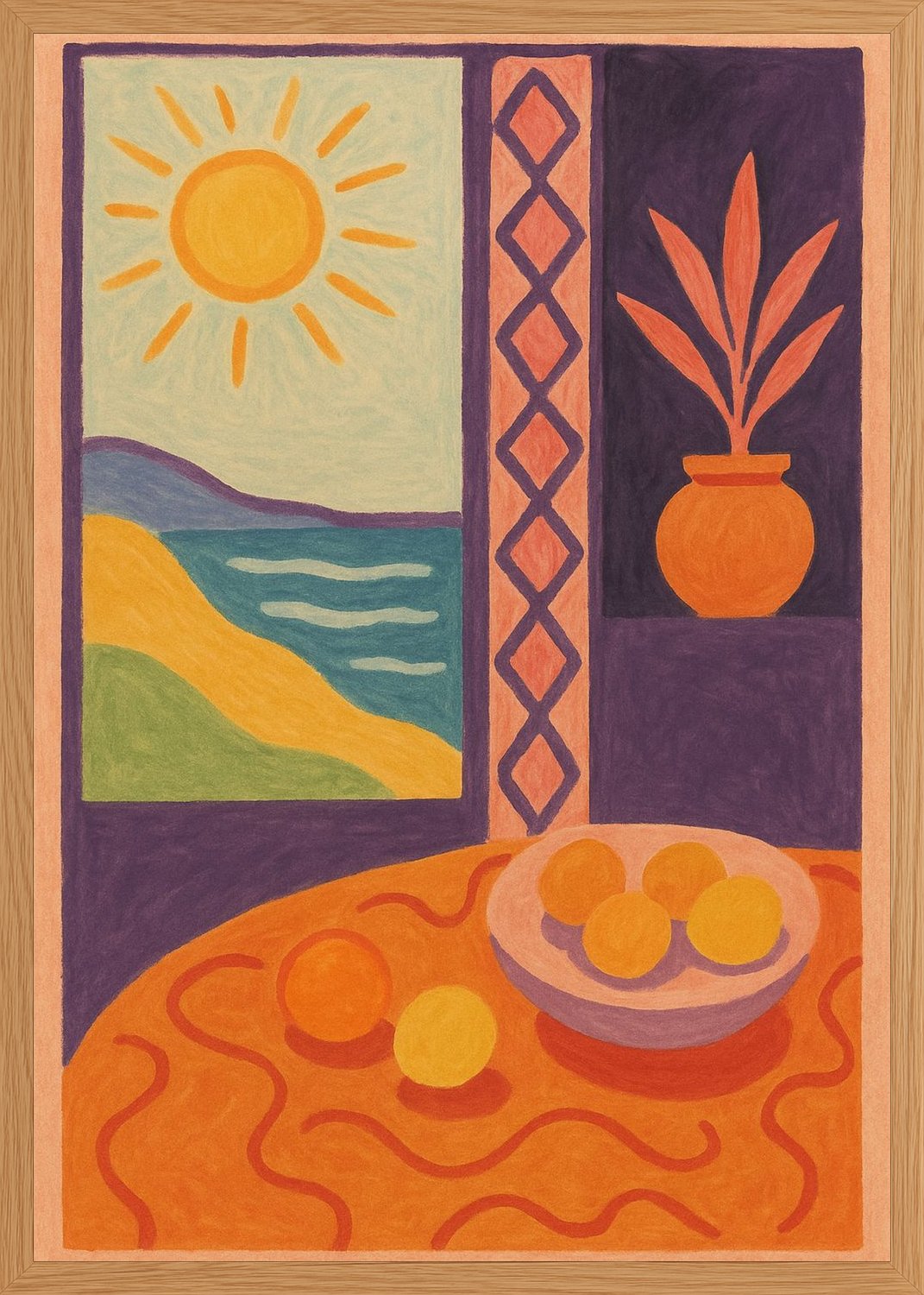 Poster in oak frame