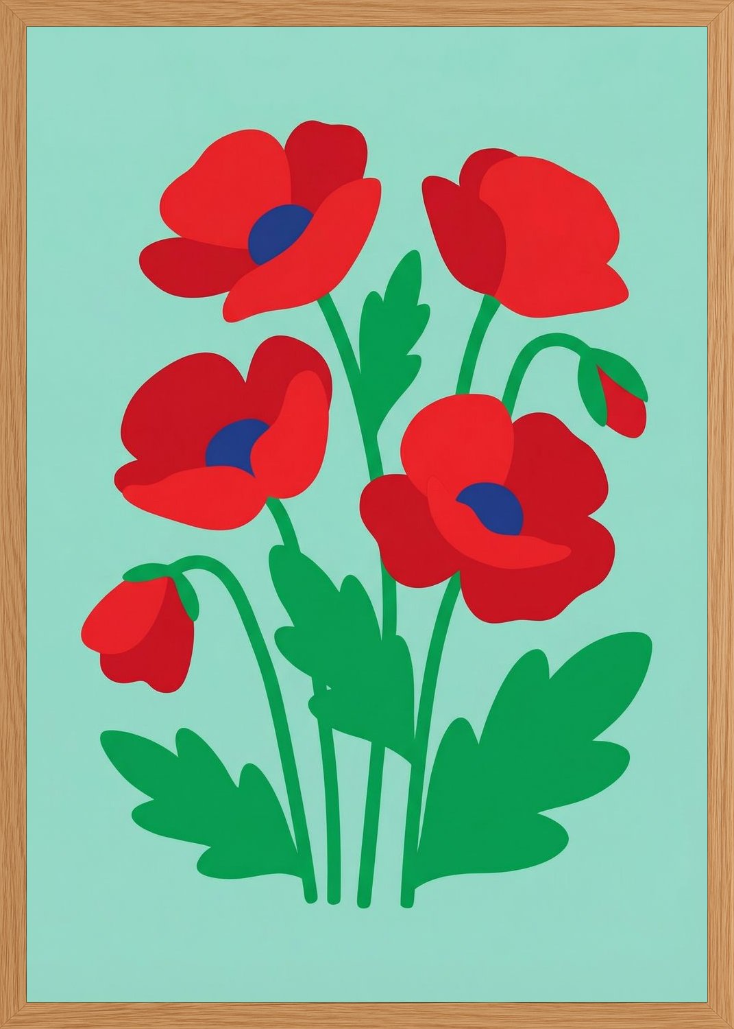 Poster in oak frame