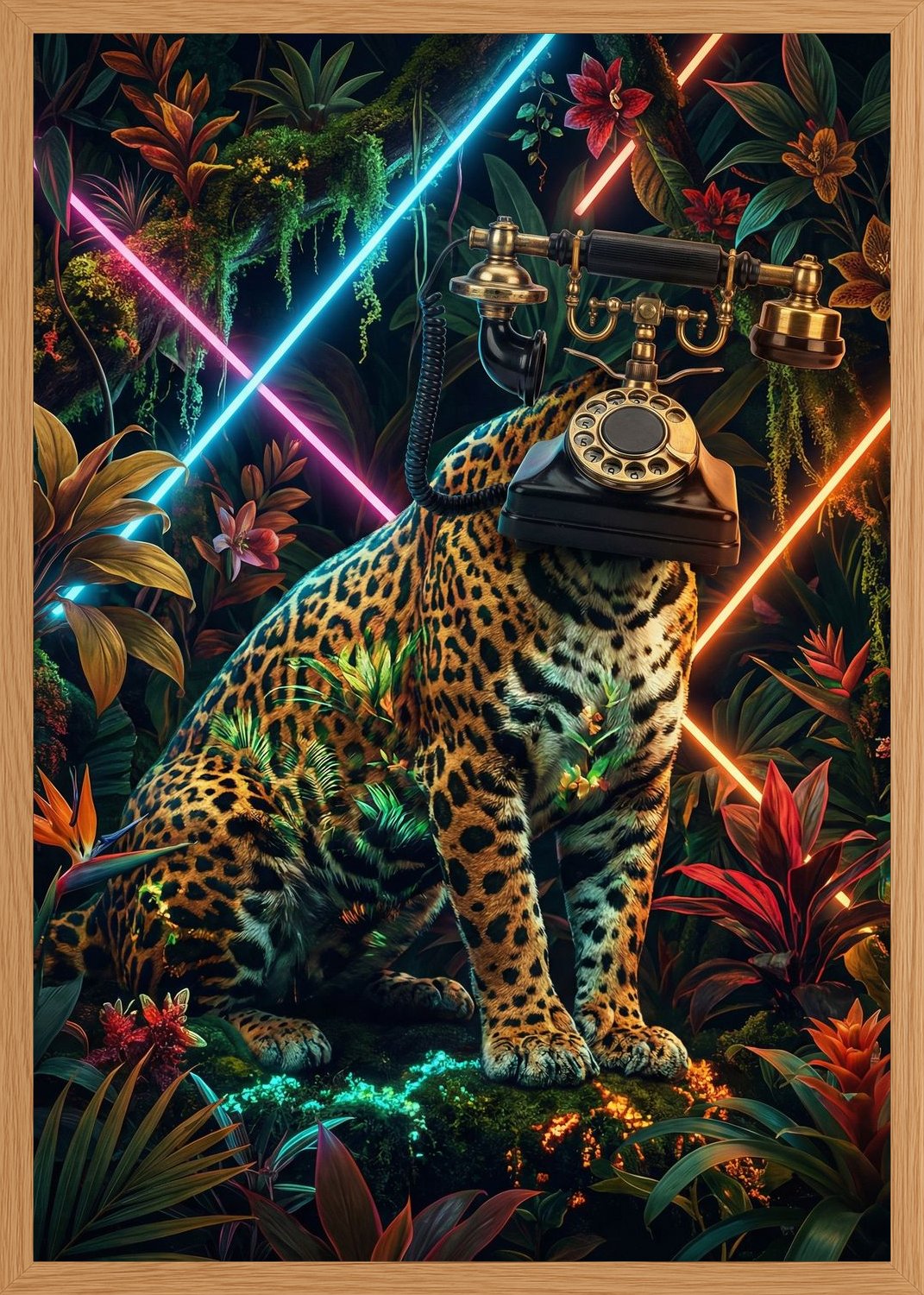Poster in oak frame