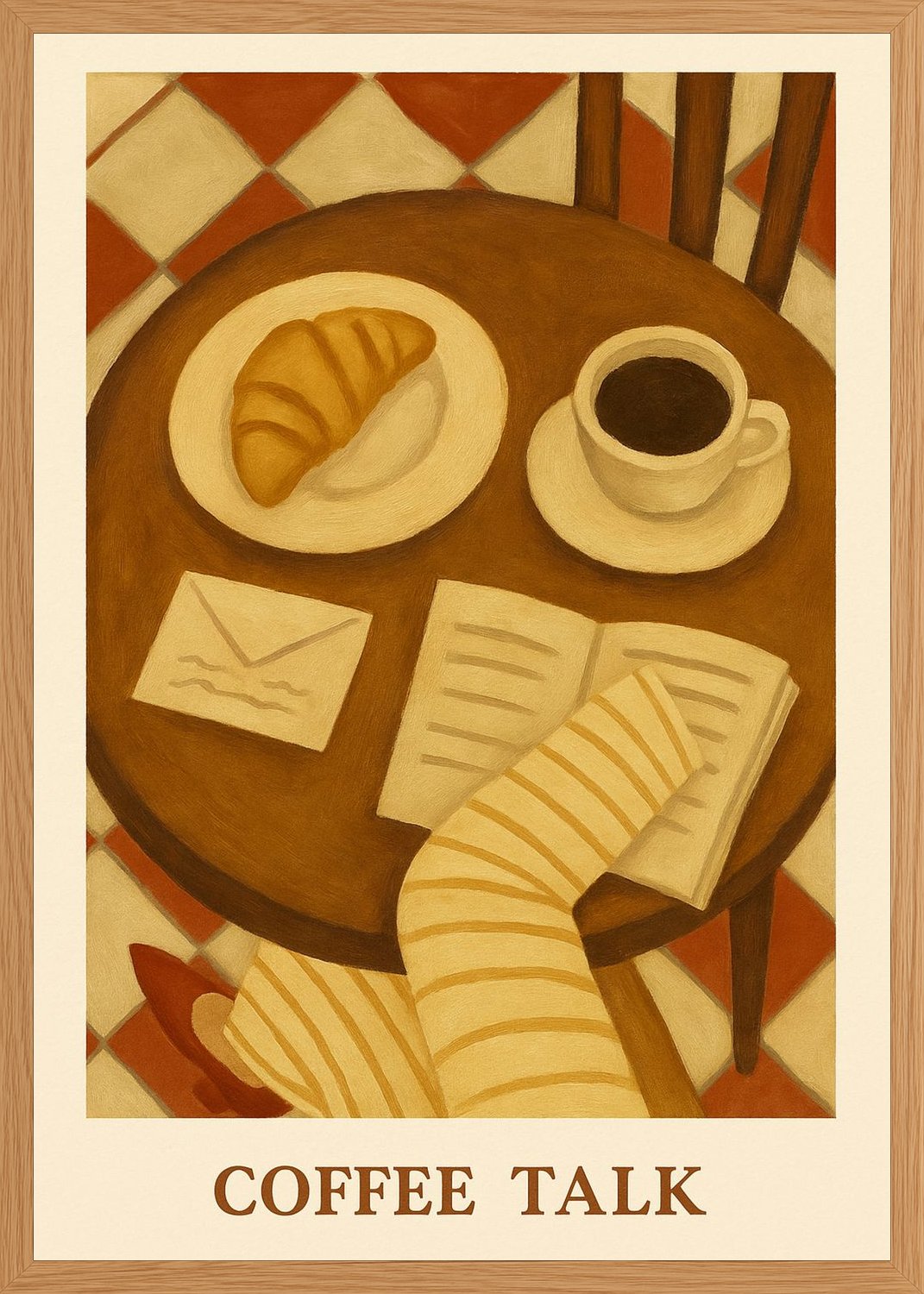 Poster in oak frame
