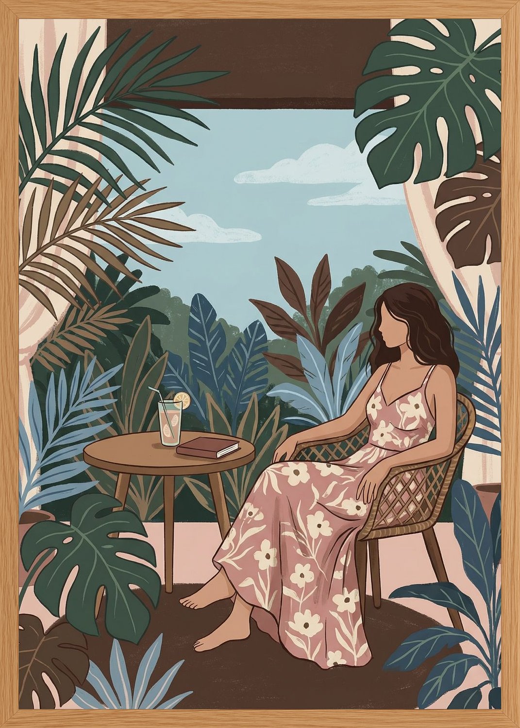 Poster in oak frame