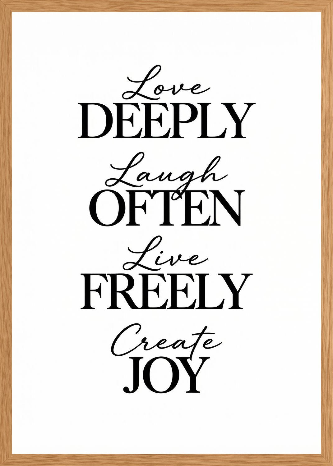 Poster in oak frame